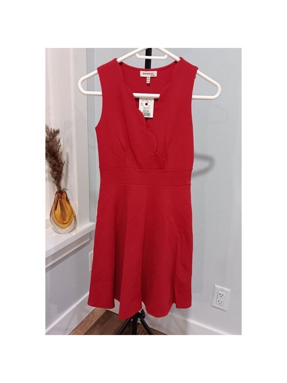 Tags Still On Extra Small Red Womens Dress Monteau Los Angeles XS